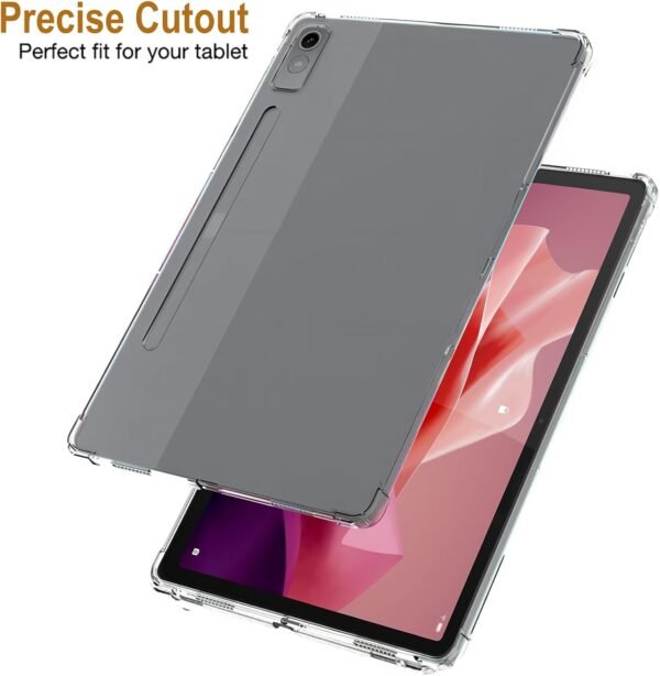 KUSINHOKA — priehľadný TPU obal na Lenovo Tab P12 12,7 palca so zosilnenými rohmi