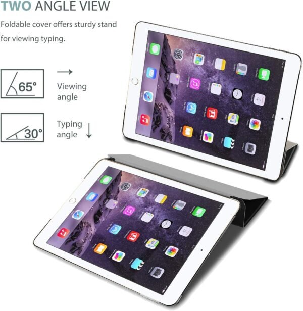 ProCase — tenké puzdro Smart Case s matným priesvitným chrbtom na iPad Air 2 čierne