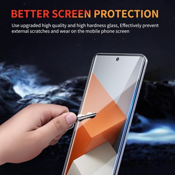 YUXINDZ — ochranné tvrdené sklá na Xiaomi Redmi Note 13 Pro+ 5G s tvrdosťou 9H 3 ks