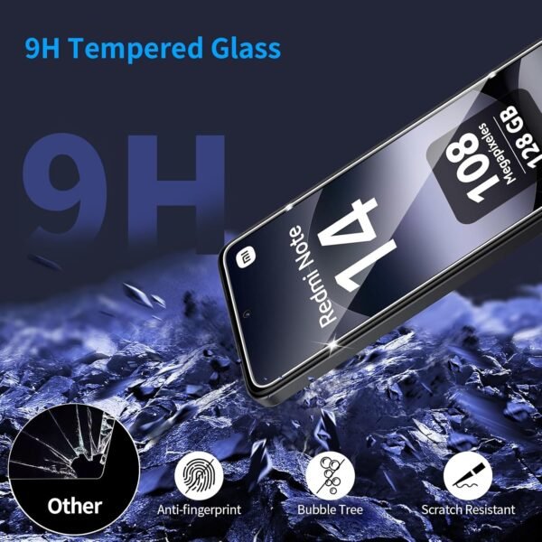 Weimierd — tvrdené sklo na Xiaomi Redmi Note 14 5G, 3 ks + 3 ochrany fotoaparátu s rámikom