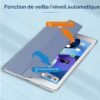 4UBonLife — puzdro na iPad 9,7 (5. a 6. generácia) s matným priesvitným chrbtom levanduľovo sivé
