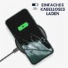 kwmobile — pružný TPU obal na Samsung Galaxy S23 s podporou bezdrôtového nabíjania modrozelený