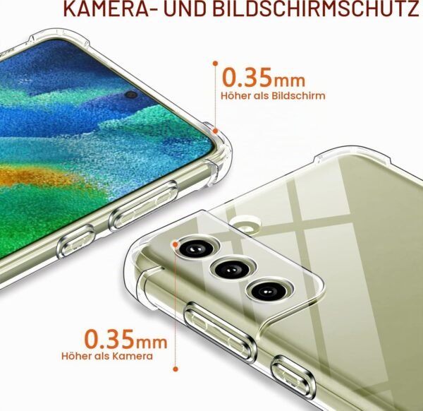 ivoler — priehľadný TPU kryt na Samsung Galaxy S21 FE 4G/5G so zosilnenými rohmi