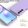 THIYUFUNS — silikónový kryt na Samsung Galaxy A05s 4G s 2 tvrdenými sklami fialový
