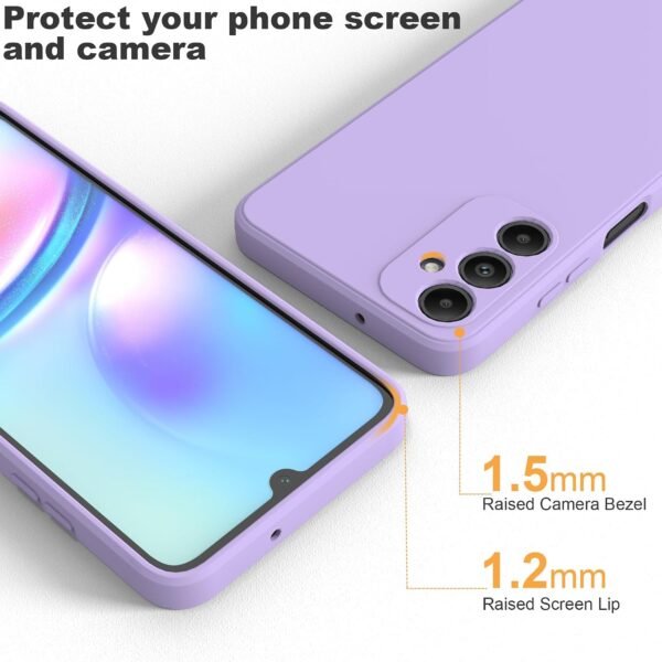 THIYUFUNS — silikónový kryt na Samsung Galaxy A05s 4G s 2 tvrdenými sklami fialový