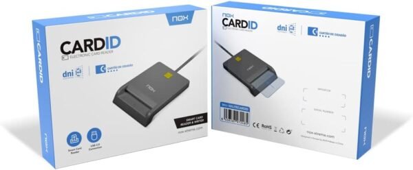 NOX CardID NXLITECARDID — USB čítačka španielskeho DNIe a portugalského Cartão de Cidadão, čierna