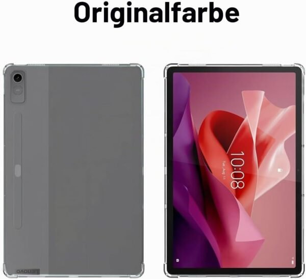 KUSINHOKA — priehľadný TPU obal na Lenovo Tab P12 12,7 palca so zosilnenými rohmi