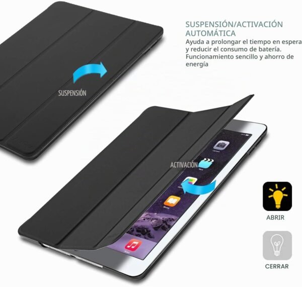 ProCase — tenké puzdro Smart Case s matným priesvitným chrbtom na iPad Air 2 čierne