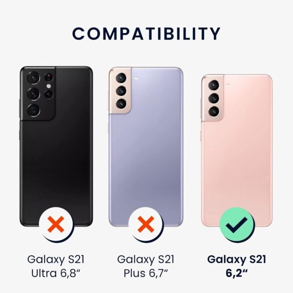 kwmobile — silikónový kryt na Samsung Galaxy S21 s mäkkým povrchom vo farbe coconut swirl