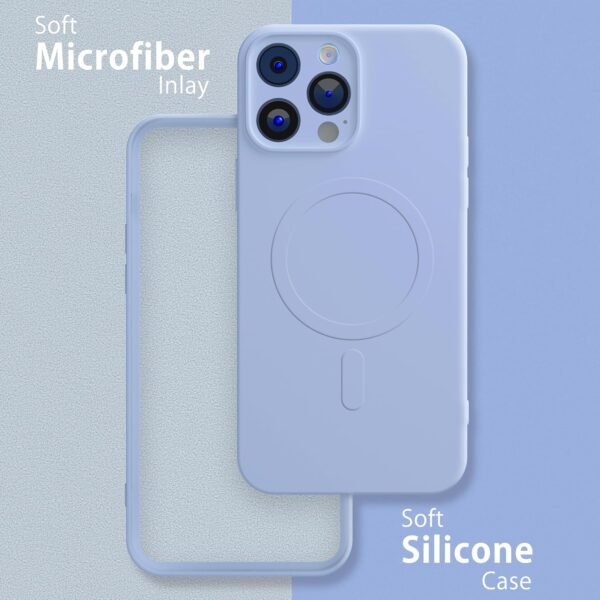MyGadget — dvojvrstvový silikónový kryt na iPhone 14 Pro Max kompatibilný s MagSafe svetlomodrý