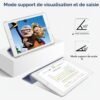 4UBonLife — puzdro na iPad 9,7 (5. a 6. generácia) s matným priesvitným chrbtom levanduľovo sivé