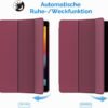 JETech — puzdro na iPad 10,2 (9., 8. a 7. generácia) s automatickým uspaním burgundské