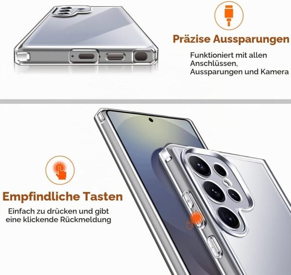 ivoler — priehľadný kryt na Samsung Galaxy S25 Ultra s ochranou fotoaparátu a vzduchovými rohmi