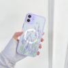 Ownest — magnetický kryt na iPhone 12 s motívom levandule a kvetov ružový