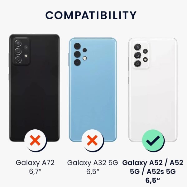 kwmobile — mäkký TPU obal na Samsung Galaxy A52 / A52 5G / A52s 5G čučoriedkovo modrý