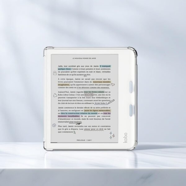 Stianiiie — priehľadný TPU obal so zosilnenými rohmi na Kobo Libra 2 / Libra Colour 7"
