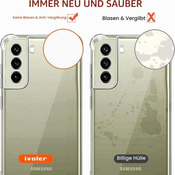 ivoler — priehľadný TPU kryt na Samsung Galaxy S21 FE 4G/5G so zosilnenými rohmi
