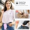 Vauki — silikónový kryt na Xiaomi Redmi Note 10 Pro 4G s nastaviteľnou šnúrkou na krk fialový