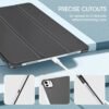 ProCase — puzdro so stojanom a priesvitným chrbtom na iPad Pro 13 M4/M5 čierne