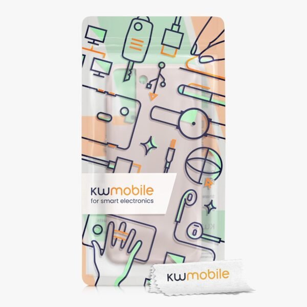 kwmobile — silikónový kryt na Samsung Galaxy S21 s mäkkým povrchom vo farbe coconut swirl