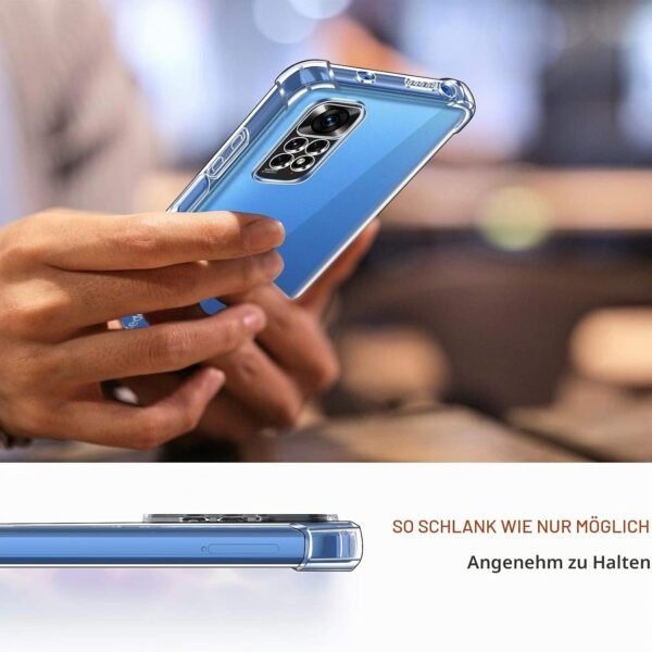 ivoler — priehľadný TPU obal na Xiaomi Redmi Note 11 4G / 11S 4G + 3 tvrdené sklá