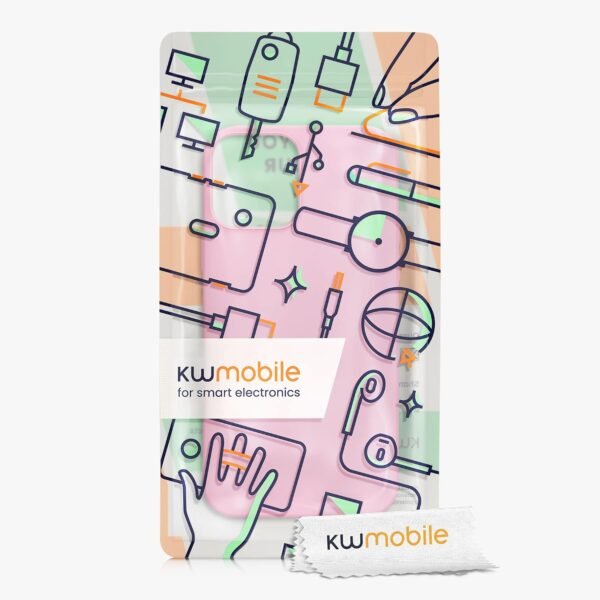 kwmobile — silikónový kryt na iPhone 12 Pro Max s jemným povrchom svetloružový