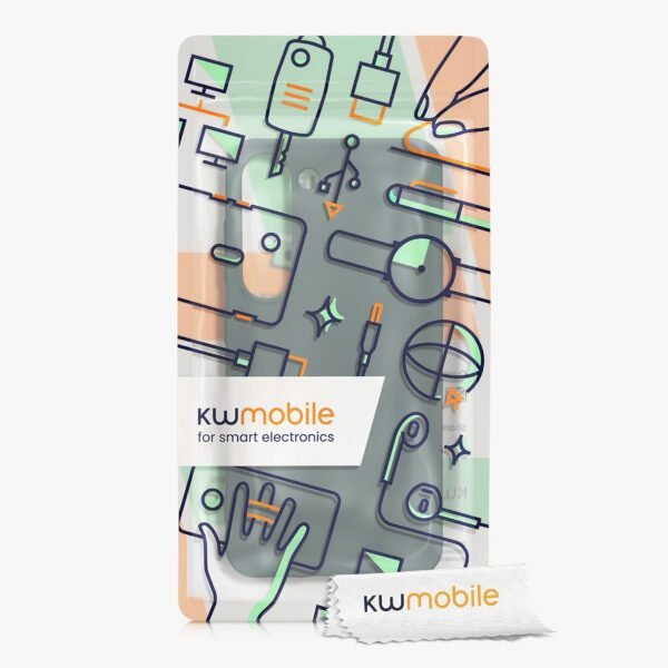 kwmobile — pružný TPU obal na Samsung Galaxy S23 s podporou bezdrôtového nabíjania modrozelený