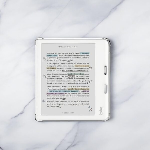 Stianiiie — priehľadný TPU obal so zosilnenými rohmi na Kobo Libra 2 / Libra Colour 7"