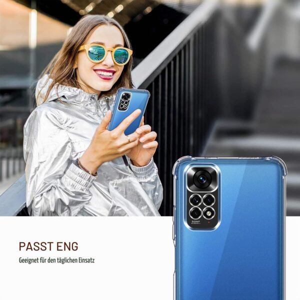 ivoler — priehľadný TPU obal na Xiaomi Redmi Note 11 4G / 11S 4G + 3 tvrdené sklá