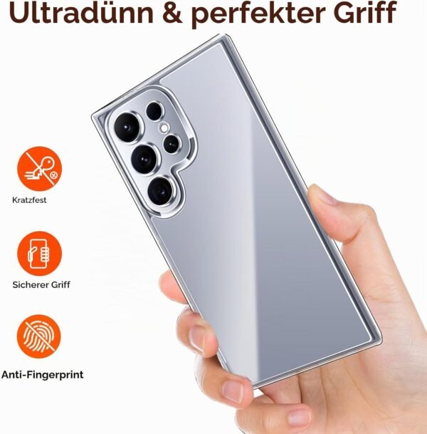 ivoler — priehľadný kryt na Samsung Galaxy S25 Ultra s ochranou fotoaparátu a vzduchovými rohmi
