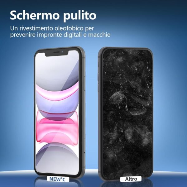 NEW'C — tvrdené sklo na iPhone 11 a iPhone XR 6,1 palca, 3 kusy, hrúbka 0,33 mm