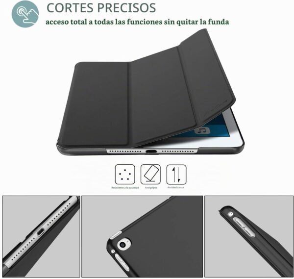 ProCase — tenké puzdro Smart Case s matným priesvitným chrbtom na iPad Air 2 čierne